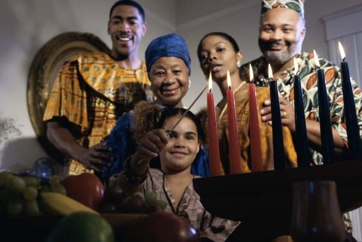 Family in Africa with candles Family in Africa with candles