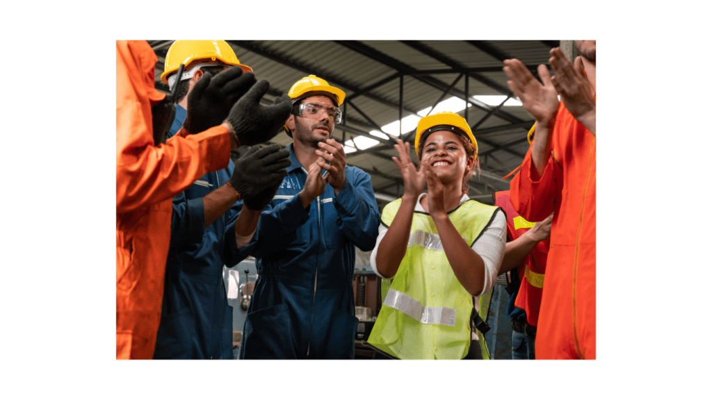 field service engineers clapping - examples of great performance