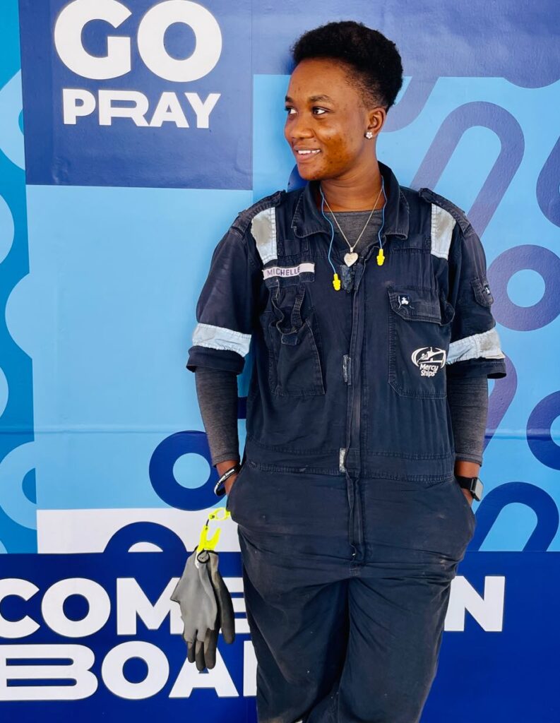 Michelle Oduro-Amoateng a woman field engineer working at sea