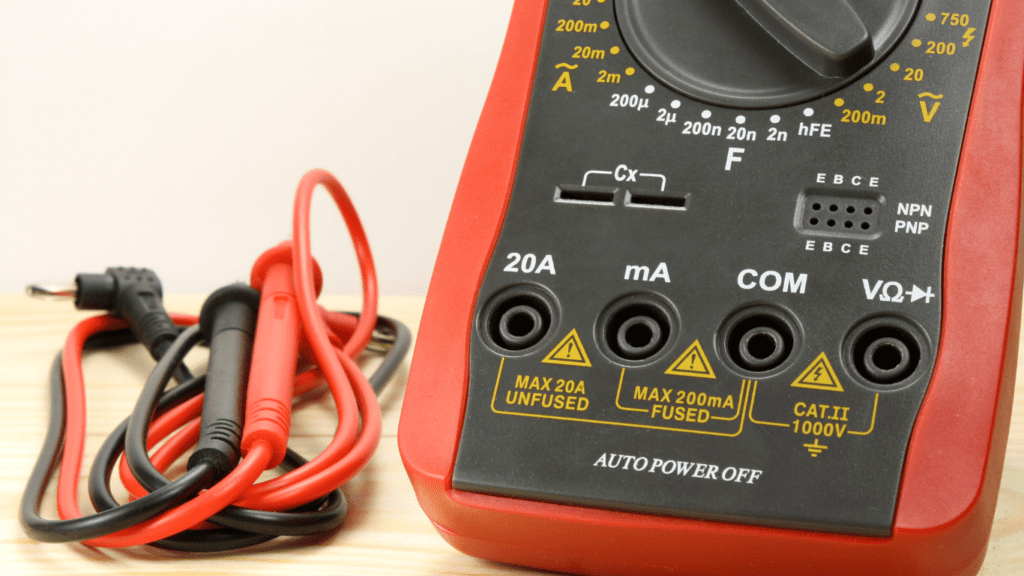 multimeter with cables