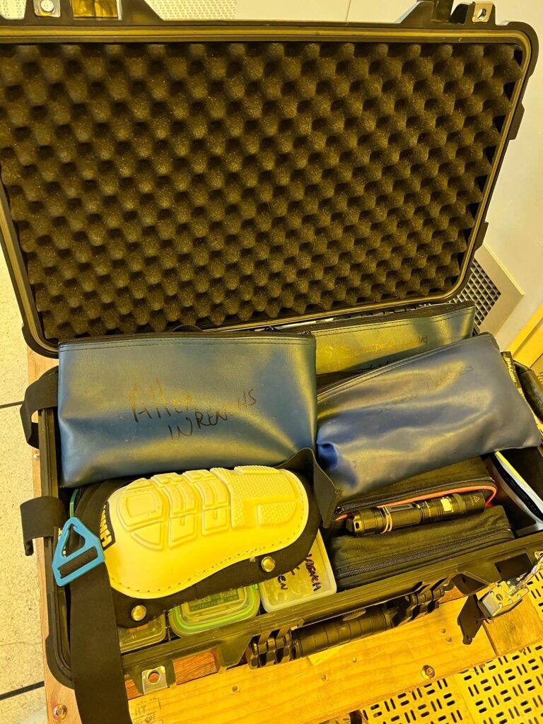 open tool case with tools