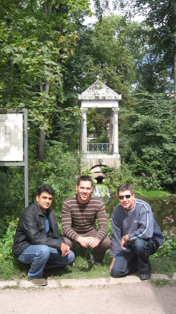 Ashish Prabhudesai in Germany with Hungarian colleagues