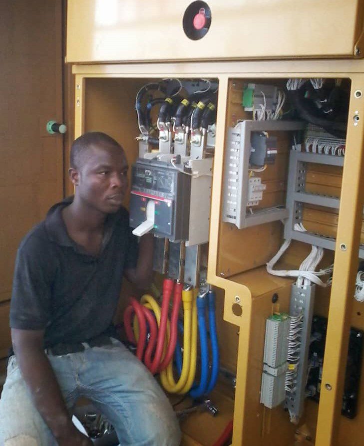 Philip Asamoah Boamah with power cables