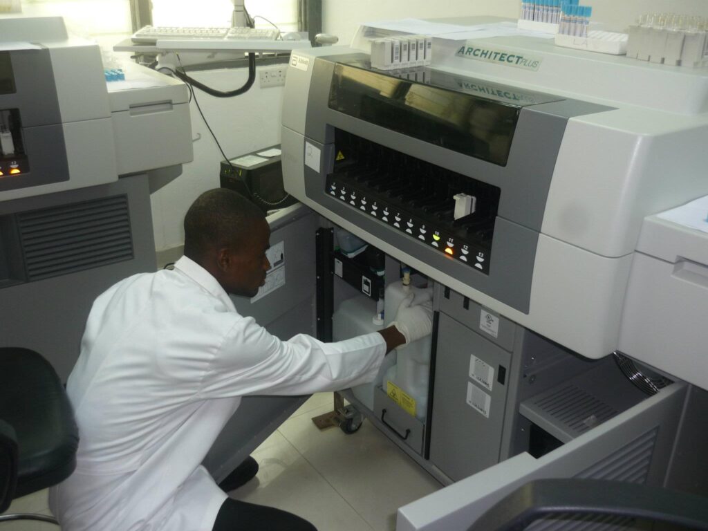 Clement Nana Yaw Adjei Appiah Anokye working with equipment Making healthcare better