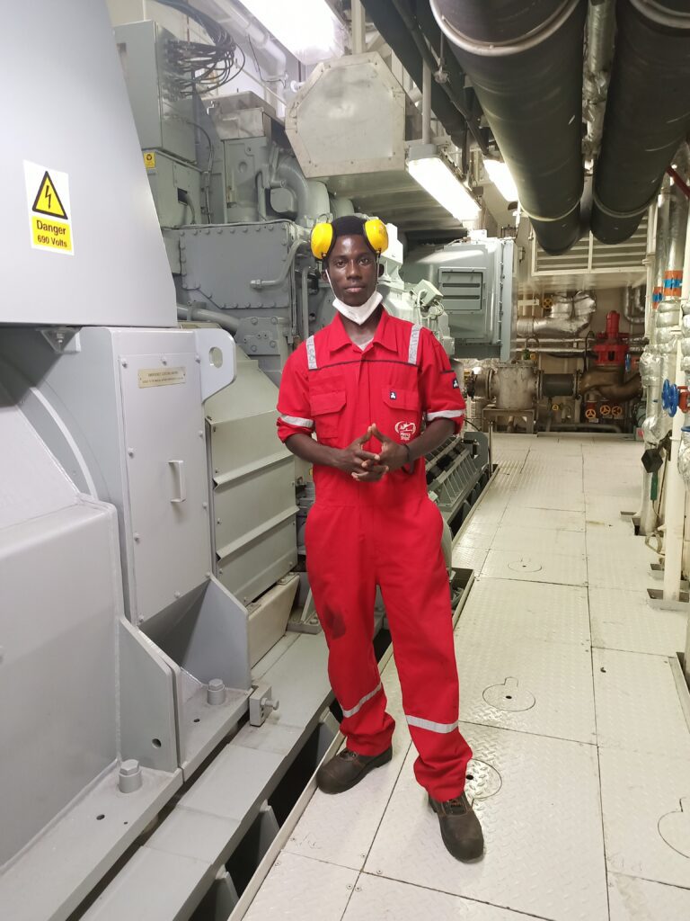 Wilson Gogo Marine Engineer onboard ship