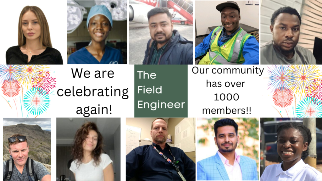 Image of 10 members from over 1000 members of The Field Engineer community who give tips and advice to other engineers