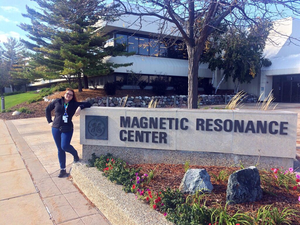 Michelly Rodrigues at GE Healthcare's Magnetic Resonance Center in Waukesha, Wisconsin, USA