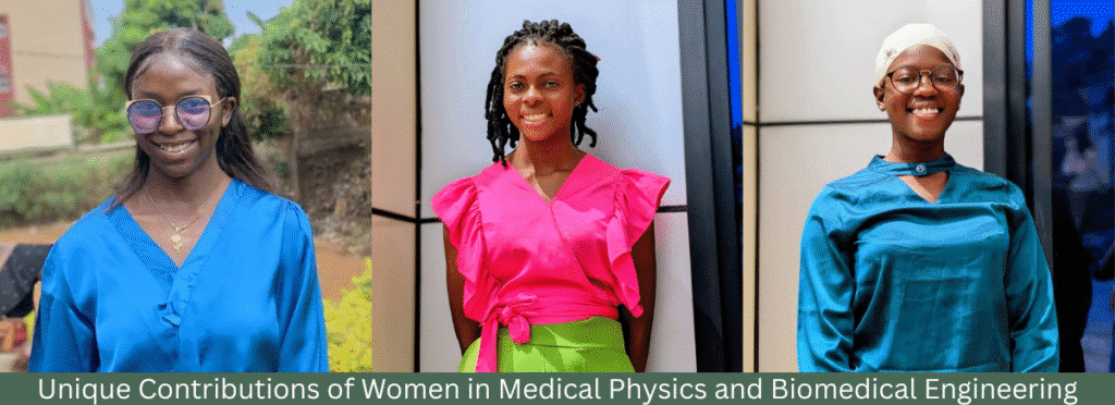 Authors of Unique Contributions of Women in Medical Physics and Biomedical Engineering. Left to right. Mezoh Tracy Penn, Pieranne Mankaa, and Jasmine Njimbong.