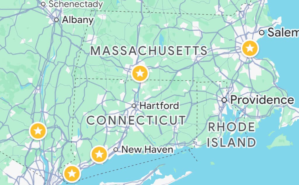 Service operations locations for Nestle in the USA Masachusetts