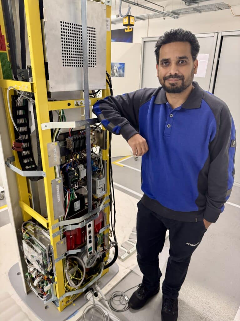 Varun Sharma with medical equipment author of radiation safety