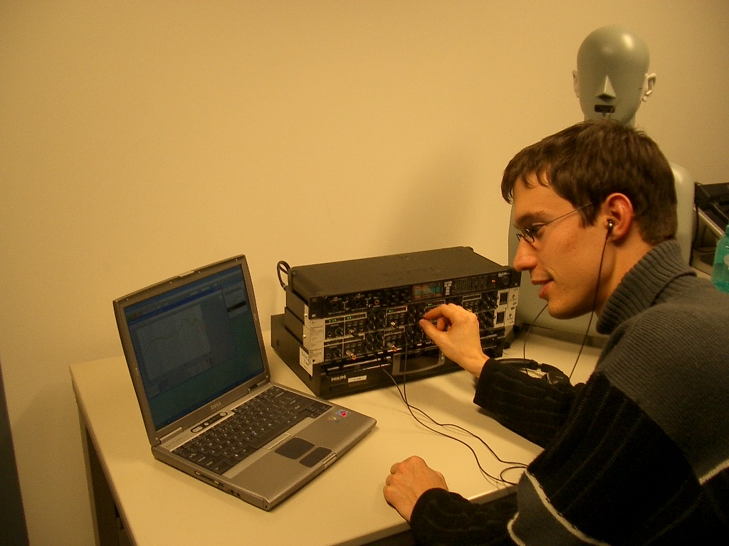 Jeremie Huscenot Energy Management Consultant with audio equipment