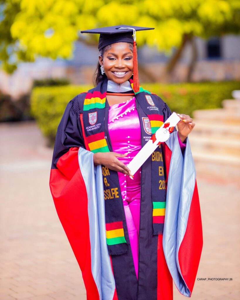 Linda Akosua Essilfie woman biomedical engineering graduate in Ghana