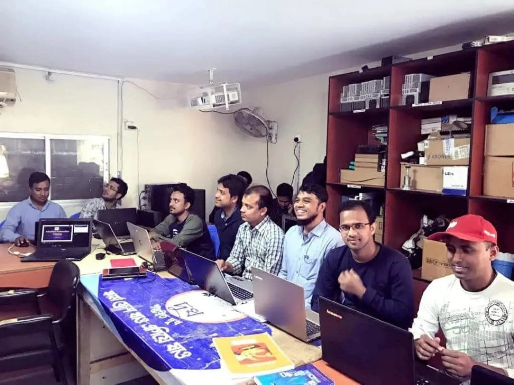 Sajib Nandy Electrical and Automation Engineer taking part In house Training on automation in Akij food and beverages Ltd