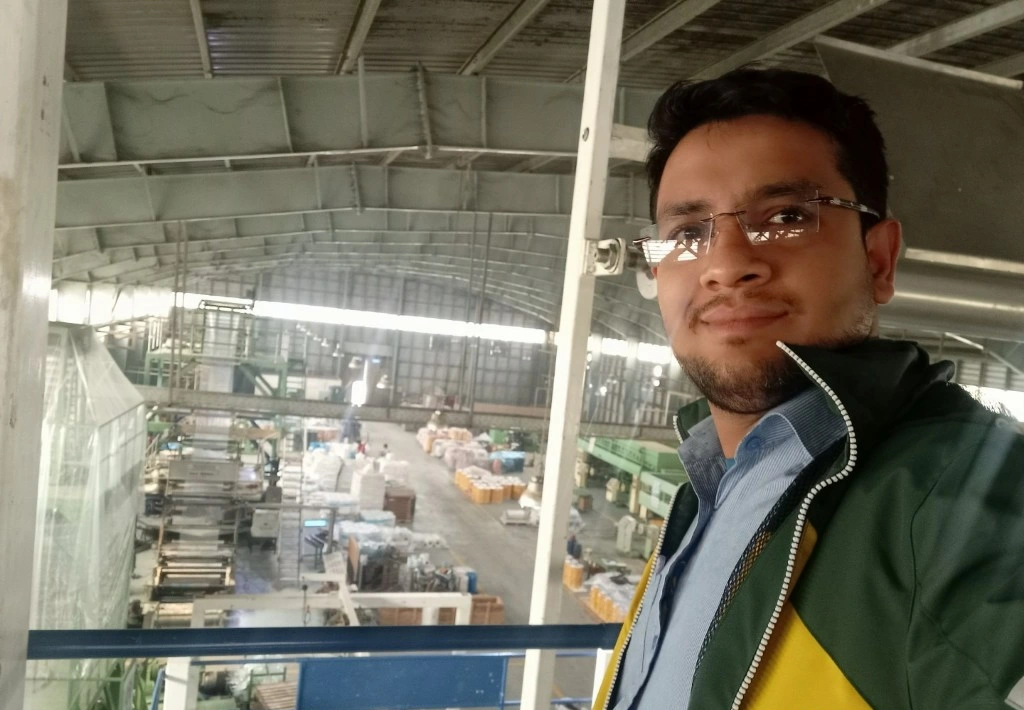 Sajib Nandy in the printing and windsor plant in Akij food and beverages ltd