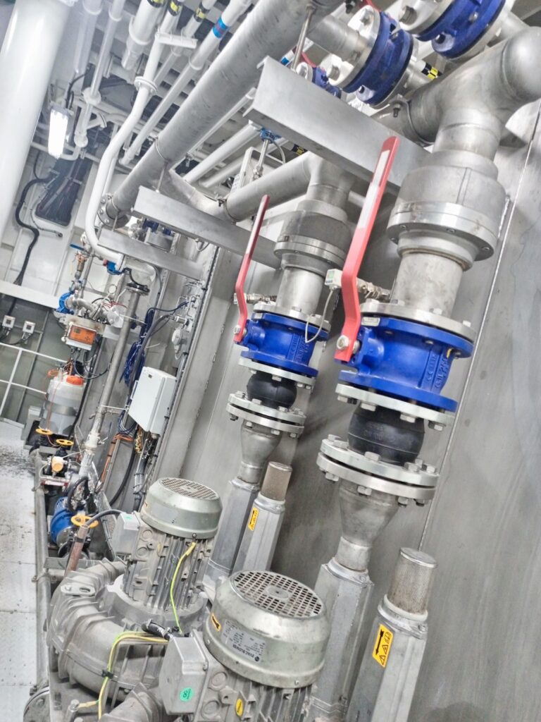 sewage treatment room on board ship