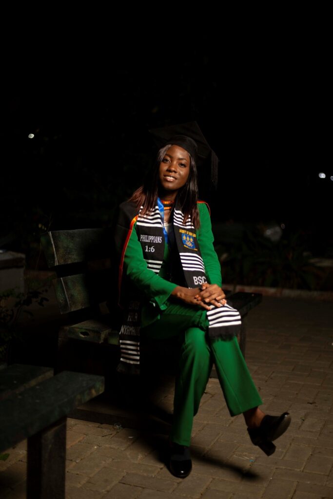 Ethel Nyamador at graduation as a Biomedical Engineer