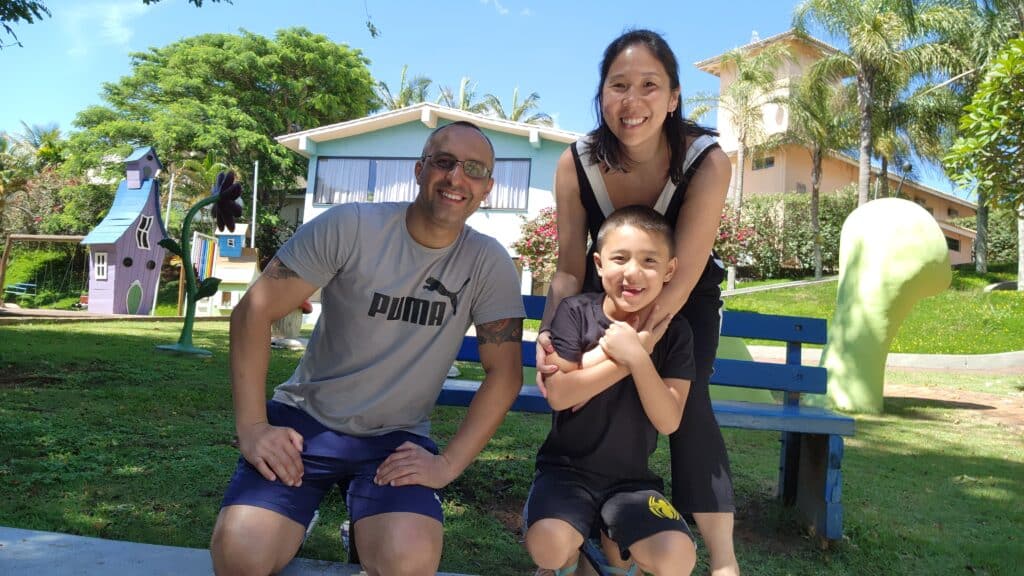Fausto Cruz healthcare field service engineer with his family on holiday in California