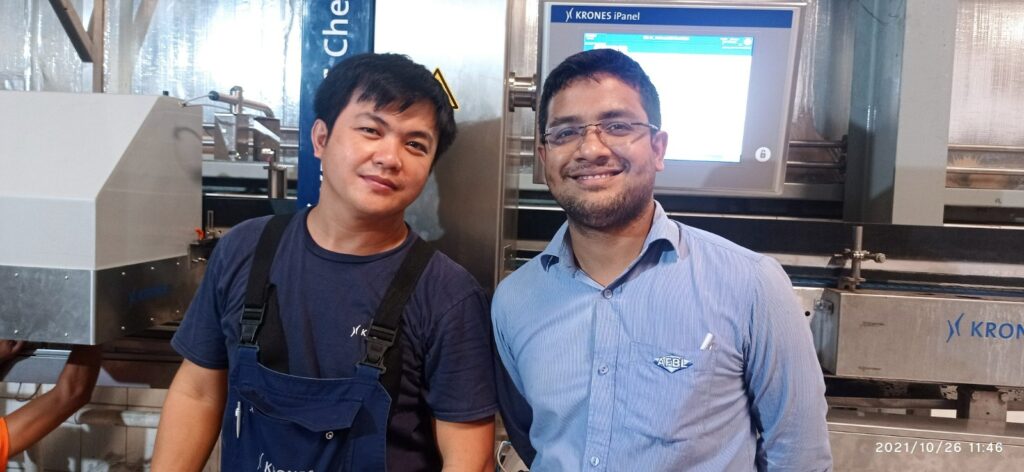 Sajib Nandy Electrical and Automation Engineer in plant with colleague